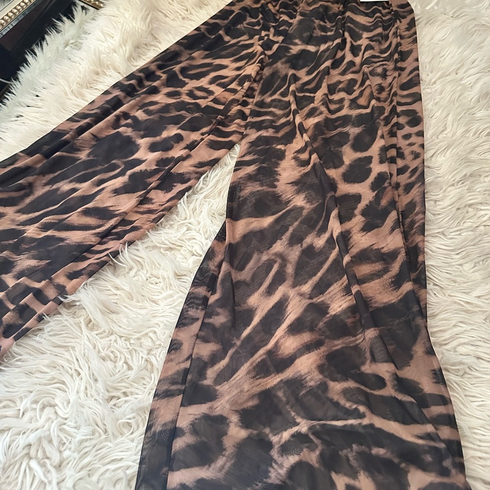 Zara Brown and Black Wide Leg Pants - Picture 4 of 5